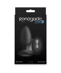 Renegade Alpine 2.0 Gyrating And Vibrating Plug With Remote Black