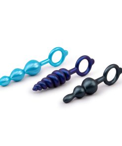 B-Vibe Beaded Butties Bundle 3-Piece Anal Plug Set