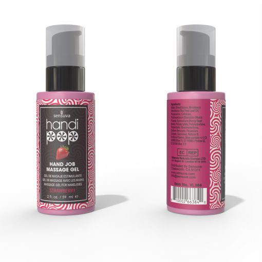 Sensuva Handipop Edible Hand Job Massage Gel Strawberry 2 Oz. - Image 2