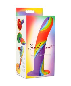 Simply Sweet Rainbow Silicone Dildo