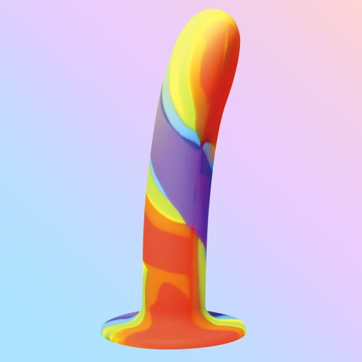 Simply Sweet Rainbow Silicone Dildo - Image 2