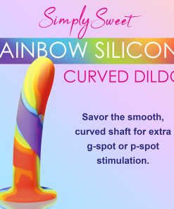 Simply Sweet Rainbow Silicone Dildo