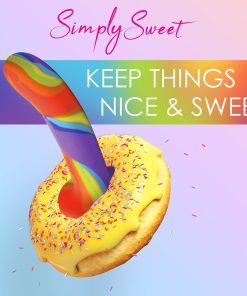 Simply Sweet Rainbow Silicone Dildo