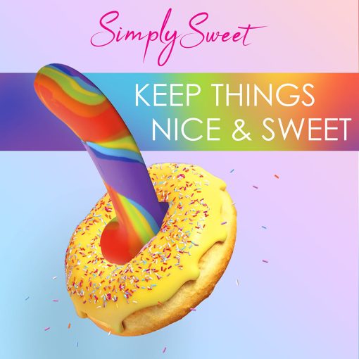 Simply Sweet Rainbow Silicone Dildo - Image 4