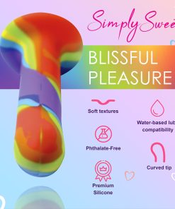 Simply Sweet Rainbow Silicone Dildo