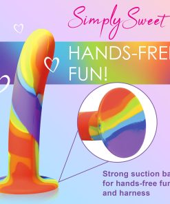 Simply Sweet Rainbow Silicone Dildo