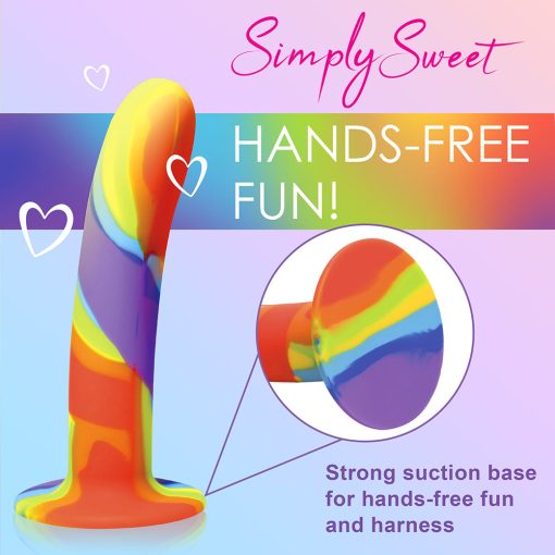 Simply Sweet Rainbow Silicone Dildo - Image 7