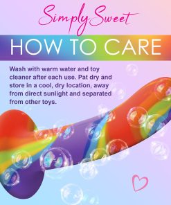 Simply Sweet Rainbow Silicone Dildo