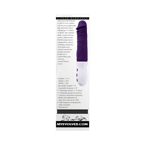 Evolved Plum Thrust Rechargeable Thrusting Vibe Silicone - Image 9