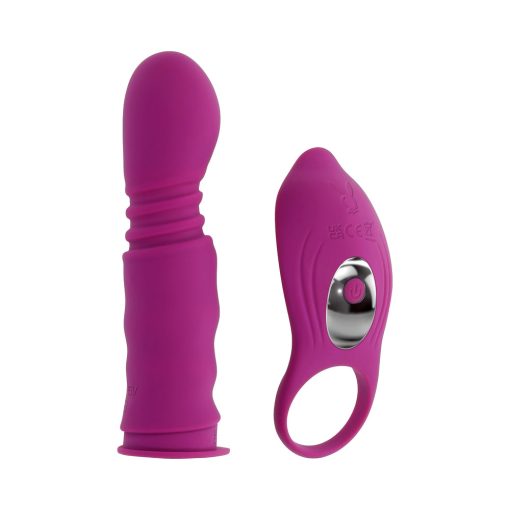 Playboy Match Play Dual Vibrator – C-Ring & Thrusting Shaft, Wild Aster - Image 6