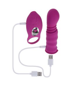 Playboy Match Play Dual Vibrator – C-Ring & Thrusting Shaft, Wild Aster