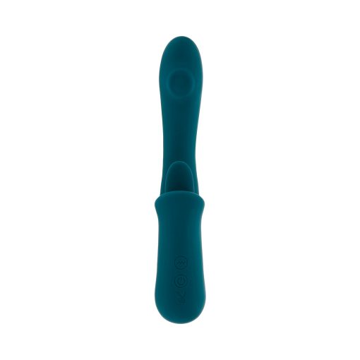 Playboy Harmony Tongue Licking & Tapping Vibrator – Dual Stim (Deep Teal) - Image 2