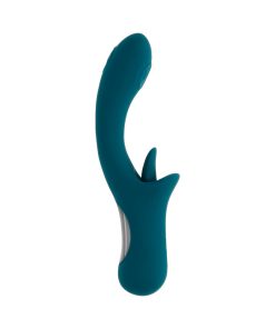 Playboy Harmony Tongue Licking & Tapping Vibrator – Dual Stim (Deep Teal)
