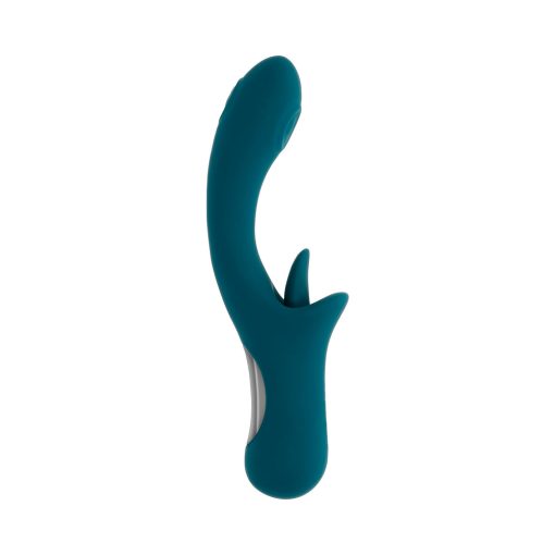 Playboy Harmony Tongue Licking & Tapping Vibrator – Dual Stim (Deep Teal) - Image 3