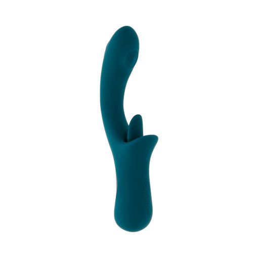 Playboy Harmony Tongue Licking & Tapping Vibrator – Dual Stim (Deep Teal) - Image 6