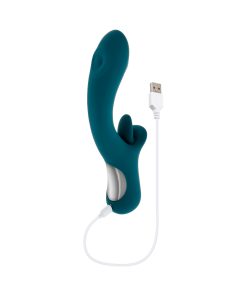 Playboy Harmony Tongue Licking & Tapping Vibrator – Dual Stim (Deep Teal)