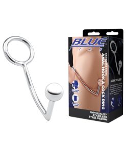 Blue Line Stainless Steel Anal Hook & Cock Ring