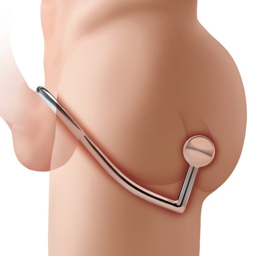Blue Line Stainless Steel Anal Hook & Cock Ring - Image 2