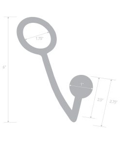 Blue Line Stainless Steel Anal Hook & Cock Ring
