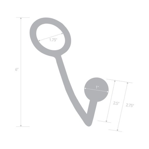 Blue Line Stainless Steel Anal Hook & Cock Ring - Image 4