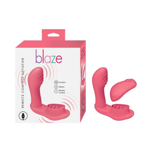Blaze Remote Control Rabbit Vibrator – Dual Motor Satisfier (Coral)