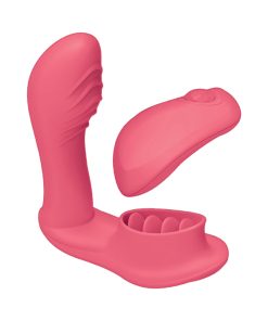 Blaze Remote Control Rabbit Vibrator – Dual Motor Satisfier (Coral)