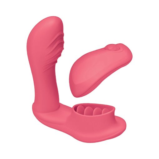 Blaze Remote Control Rabbit Vibrator – Dual Motor Satisfier (Coral) - Image 2
