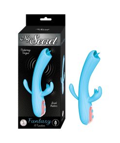 My Secret Fantasy – Flickering Tongue Triple Stimulator Vibrator (Blue)