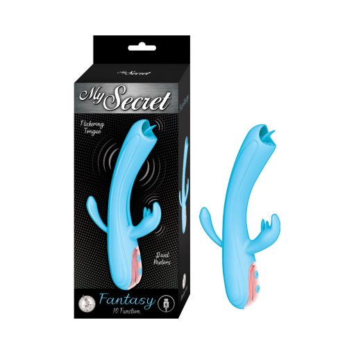 My Secret Fantasy – Flickering Tongue Triple Stimulator Vibrator (Blue)
