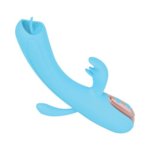 My Secret Fantasy – Flickering Tongue Triple Stimulator Vibrator (Blue) - Image 4