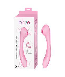 Blaze Bendable Suction Massager – Dual Motor Rabbit Vibrator (Pink)