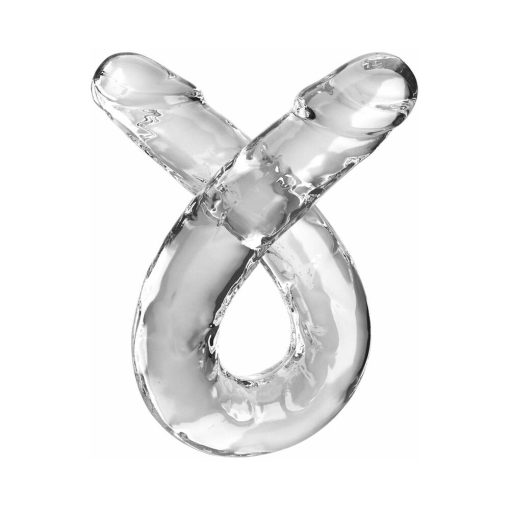 King Cock Double Dildo 18 In. Clear - Image 3