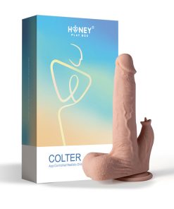Honey Play Box Colter App Controlled Realistic Thrusting Dildo With Clit Licker 8.5 In.