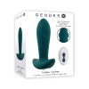 Gender X Tunnel Tapper Rechargeable Vibrating Anal Plug With Remote Teal