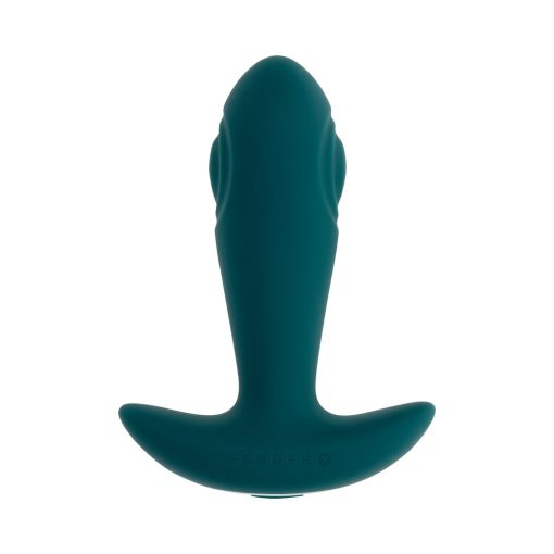 Gender X Tunnel Tapper Rechargeable Vibrating Anal Plug With Remote Teal - Image 3