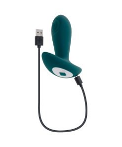 Gender X Tunnel Tapper Rechargeable Vibrating Anal Plug With Remote Teal