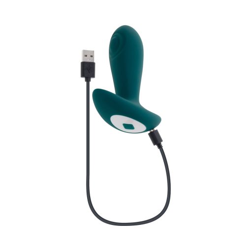 Gender X Tunnel Tapper Rechargeable Vibrating Anal Plug With Remote Teal - Image 9