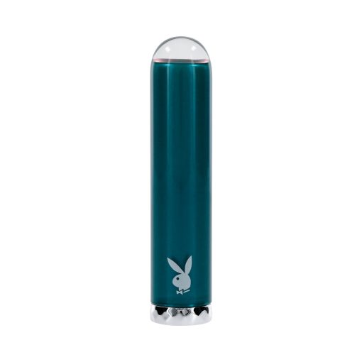 Playboy Emerald Rechargeable Vibrating Glass Mini Vibe Deep Teal - Image 2