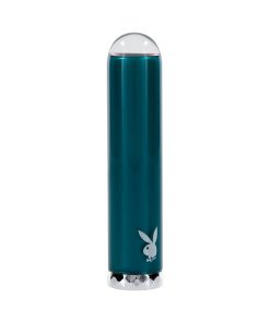 Playboy Emerald Rechargeable Vibrating Glass Mini Vibe Deep Teal