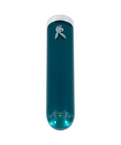 Playboy Emerald Rechargeable Vibrating Glass Mini Vibe Deep Teal