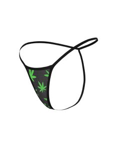 Magic Silk Hazy Dayz Crop Top, Skirt & G-String Set Pot Leaf S/M