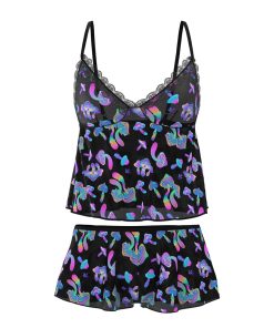 Magic Silk Hazy Dayz Cami & Short Set Mushroom L/Xl