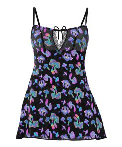 Magic Silk Hazy Dayz Dress & G-String Set Mushroom S/M