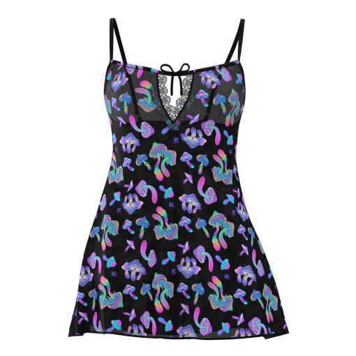 Magic Silk Hazy Dayz Dress & G-String Set Mushroom S/M - Image 6