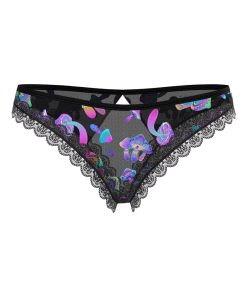 Magic Silk Hazy Dayz Crotchless Panty With Open Back Mushroom S/M