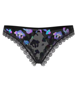 Magic Silk Hazy Dayz Crotchless Panty With Open Back Mushroom L/Xl