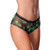 Magic Silk Hazy Dayz Boy Short Pot Leaf L/Xl