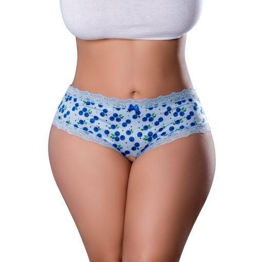 Magic Silk Sweet Treats Crotchless Boy Short With Lube Blueberry Queen Size