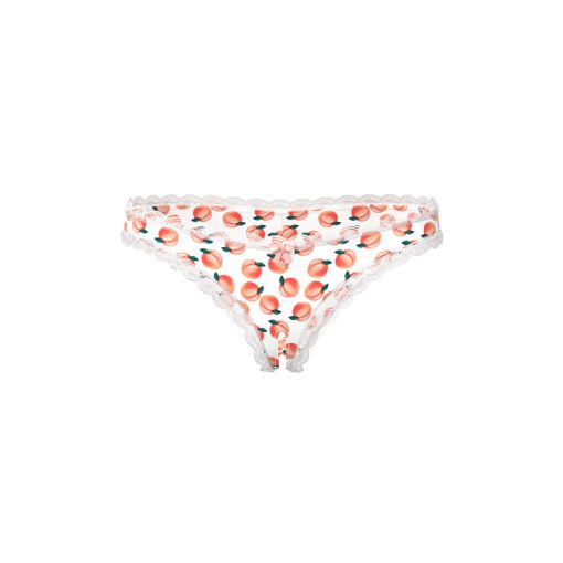 Magic Silk Sweet Treats Crotchless Boy Short With Lube Peach L/Xl - Image 3