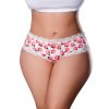Magic Silk Sweet Treats Crotchless Boy Short With Lube Peach Queen Size